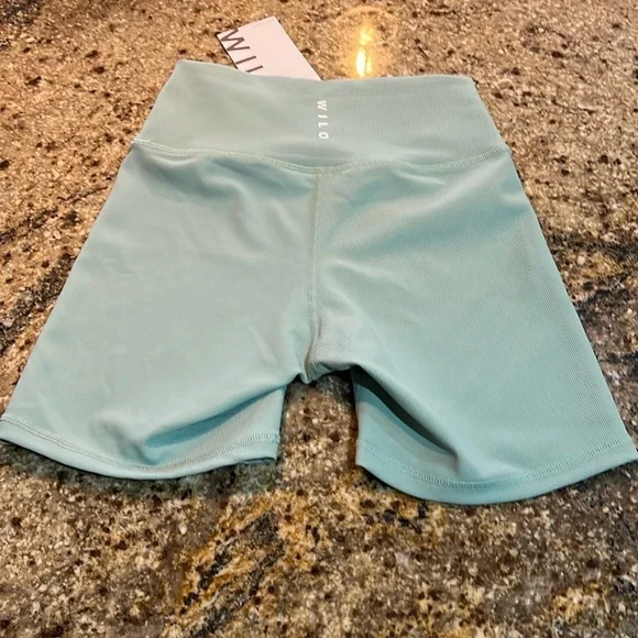 NWT - Sage Green Wilo The Lablel Ribbed Athletic Shorts 🤍🌿 - Picture 7 of 9